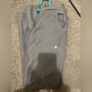 women’s grey fig scrub pants xxs